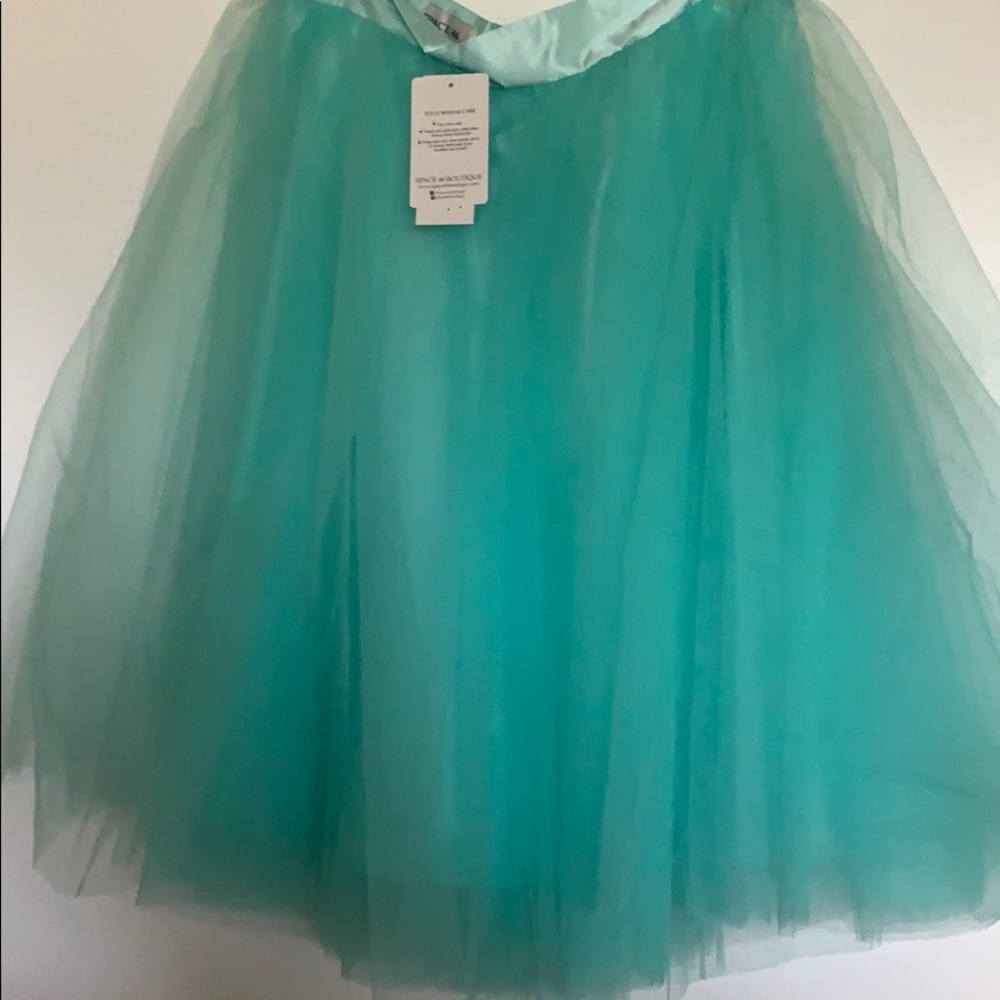Never Worn Space 46 Boutique Teal Tulle Skirt